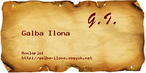 Galba Ilona névjegykártya