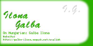 ilona galba business card